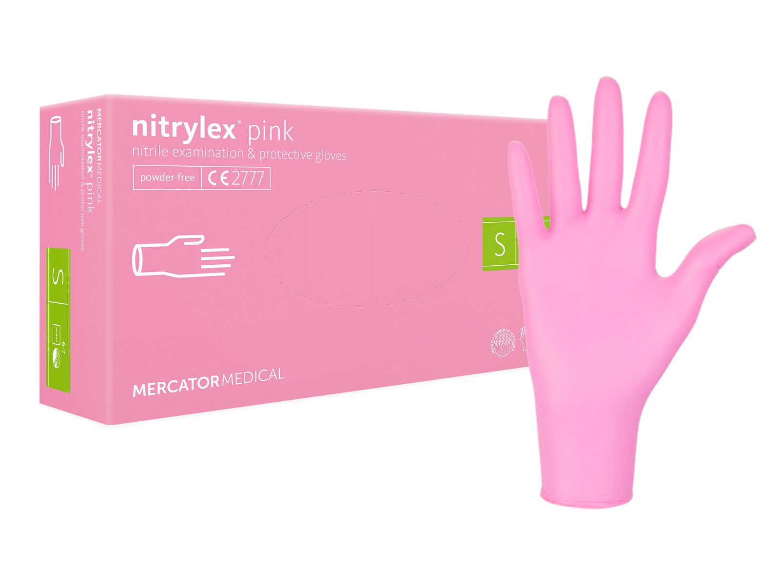 Rękawice Nitrylex Pink S Mercator Bezpud A100